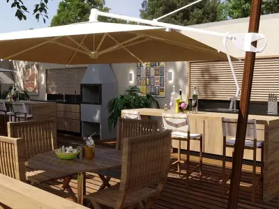 BBQ OUTDOOR FURNITURE churras 3D model