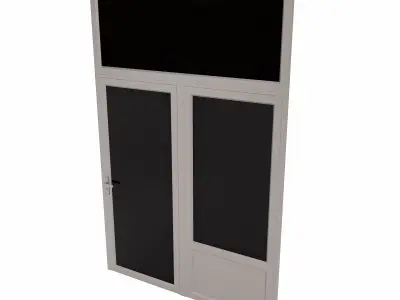 Building door  Low-poly 3D model