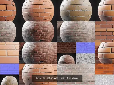 Brick collection wall - wall Texture