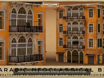 Arabic Neoclassical Urban Kit 3D Model Pack