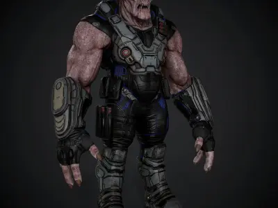 Sci-fi Creature for game Low-poly 3D model