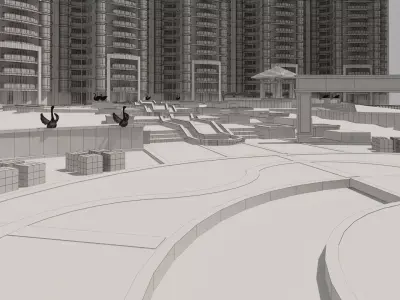 Residential City Block 3D model