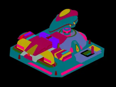 Future World - Site Barrier 3D model