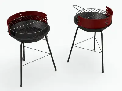 Barbecue Small - Clean Low-poly 3D model
