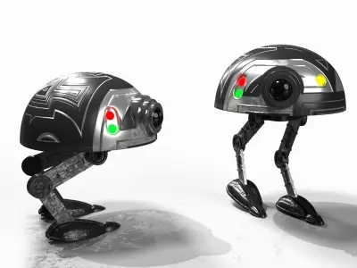 R2-D2 concept 3D model Low-poly 3D model