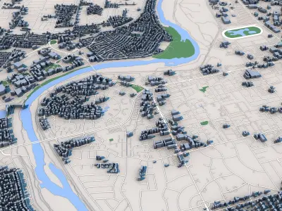 Sacramento City California 3D model