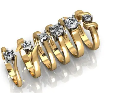 solitir rings 3D print model