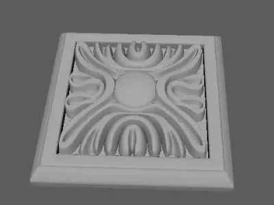 rosette ornament 3D model buy