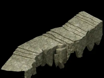 One hundred thousand mountains - stone staircase 3D model