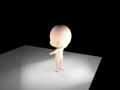 Baby Character Low Poly Low-poly 3D model