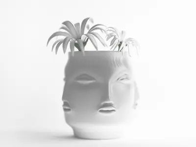 Jonathan Adler Muse Dora Maar Bowl with flowers 3D model