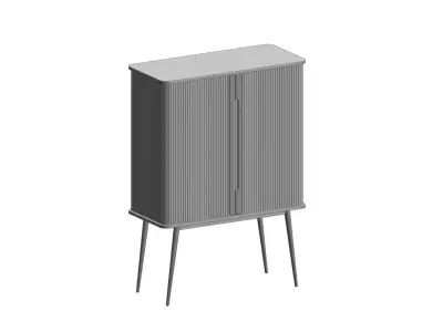 Bahut 2 sliding doors cabinet Wapong Series 3D model