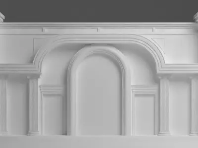 Modern wall panel 3D model