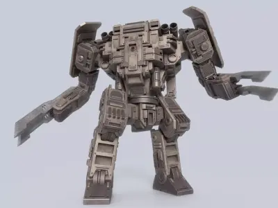 Advance Mech Low-poly 3D model order