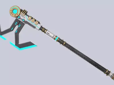 Scifi axe Low-poly 3D model purchase