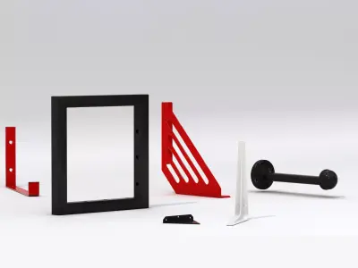 Industrial Shelf Bracket Collection - 6 Pack