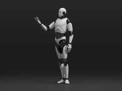  Humanoid Robot Male Poet Pose 