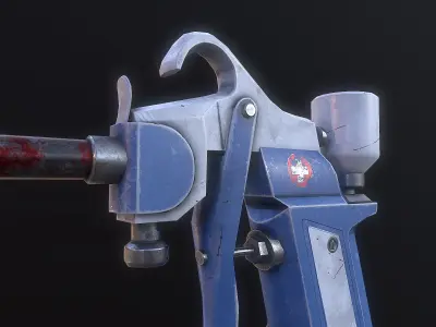 syringe steampunk sci-fi Low-poly 3D model