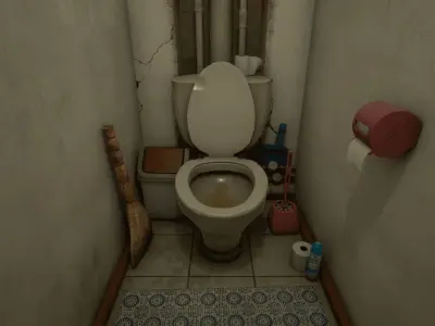 Post Soviet Bathroom  - UE5 Low-poly 3D model