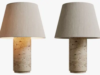 Colin King Travertine Table Lamp 3D model
