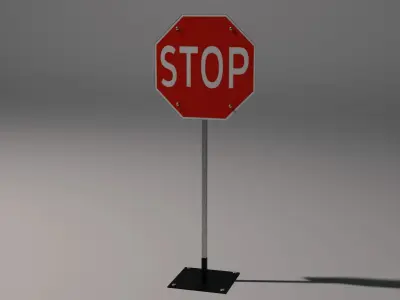 Stop sign model 3D model
