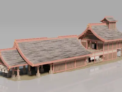 Traditional Japanese House 5 3D model