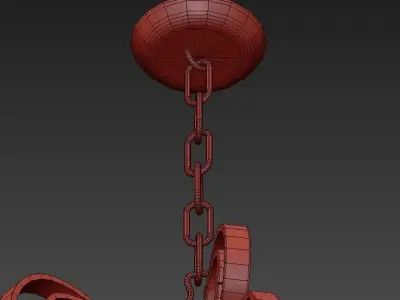 Chalon 6 Light Chandelier 3D model