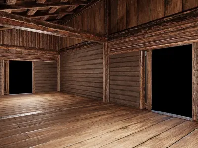 Medieval Houses 14 - 4K Textures Game Ready Low-poly 3D model