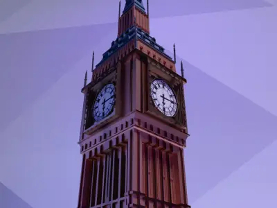 Big Ben London Low-poly 3D model