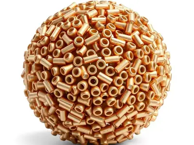 Copper Tubes Cluster HQ PBR Textures Set Texture