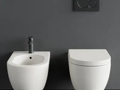 Ceramica Cielo Smile Wall-Hung WC Low-poly 3D model