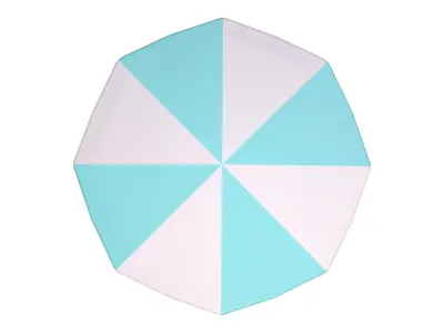 Beach Umbrella Low-poly 3D model