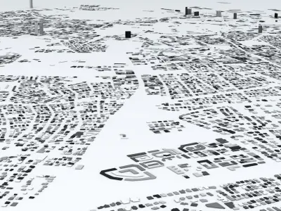 Casablanca Streets and Buildings 3D model