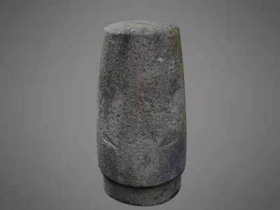 Concrete Bollard Low-poly 3D model purchase