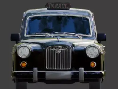 Gothic Horror Coffin Taxi 3D Model Low-poly 3D model