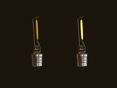 Candle Light Bulb 3D model