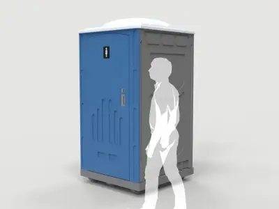 Single Portable Toilet 3D model