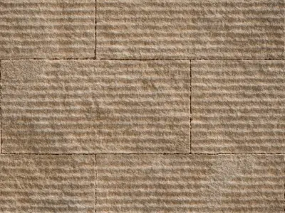 Ribbed Split Face Travertine 05 - Seamless Texture