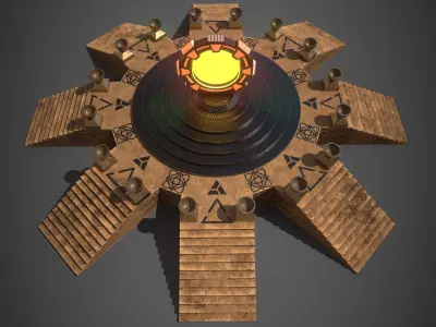 Star Gate Three  Low-poly 3D model