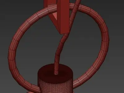 Summit light fixture with candles hanging from it 3D model