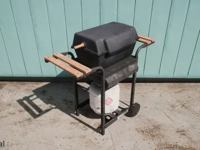 Propane Gas grill Free low-poly 3D model