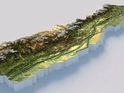 Nepal Terrain Country 3D model