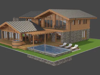 Chalet House 2 3D model