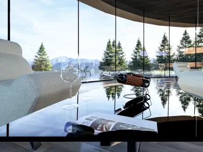 Modern Spa Wellness Retreat Facility  3D Model  Low-poly 3D model