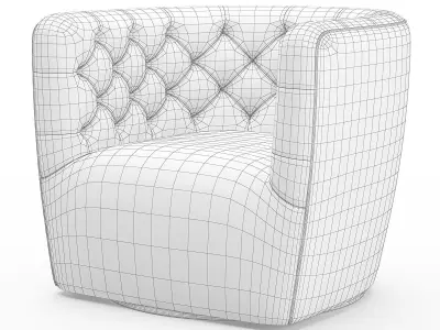  Hanover Swivel Chair Low-poly 3D model