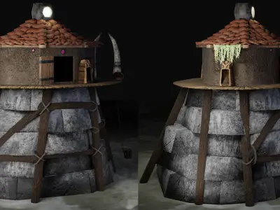 Viking Lighthouse  Free low-poly 3D model