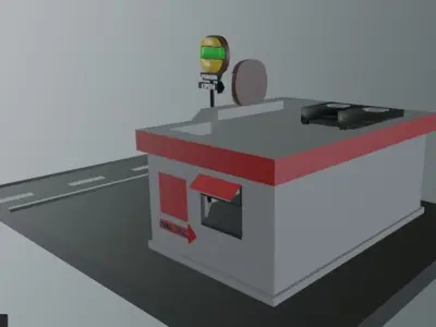 BUREGER CAFE 3D model