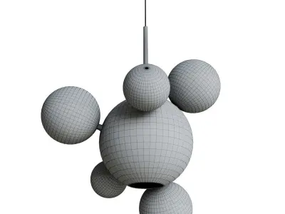 Pendant lamp Giopato and Coombes 06 Bubble smoky 3D model