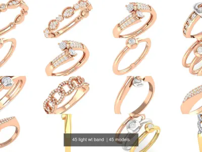 45 light wt band  3D Model Pack