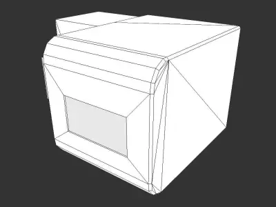 Futuristic Living Module Low Poly Model Low-poly 3D model